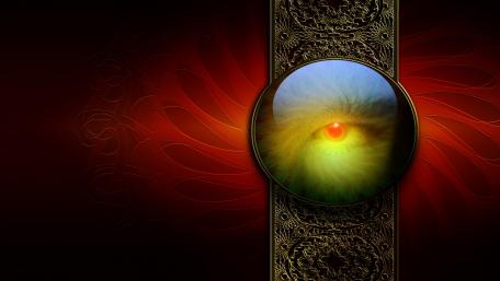 Mystical Eye Within an Elegant Circle of Art wallpaper
