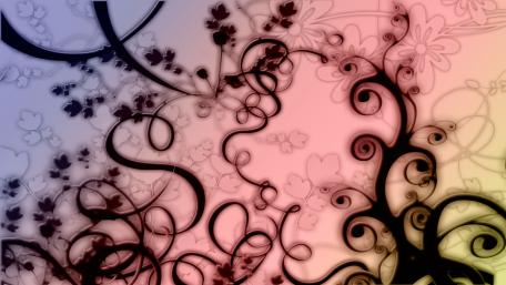 Swirling Floral Fantasy Artwork wallpaper