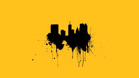 Black and yellow splash art wallpaper