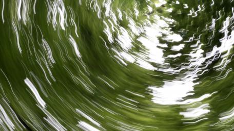 Dancing Waves of Green Light wallpaper