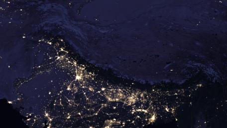 Night Lights of the Himalayas wallpaper