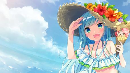 cute anime girl wallpaper
