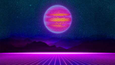 retrowave 8687 wallpaper