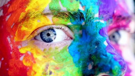 Colorful body art wallpaper