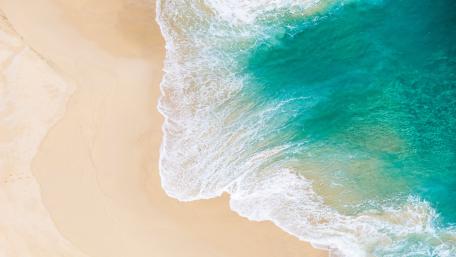 Seashore from above wallpaper