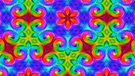 Vibrant Kaleidoscope of Colors and Patterns wallpaper
