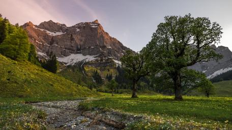 Valley at spring wallpaper