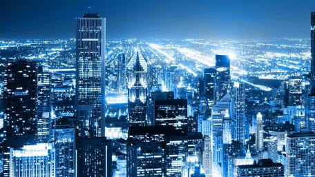 Chicago at night wallpaper