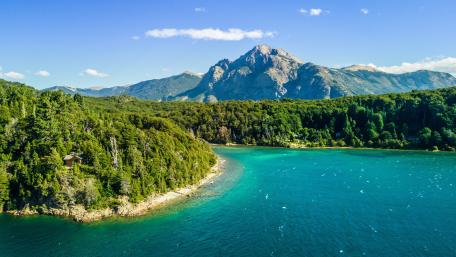 Coastline aerial view wallpaper