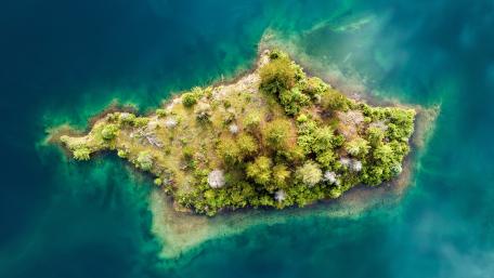 Islet form above wallpaper