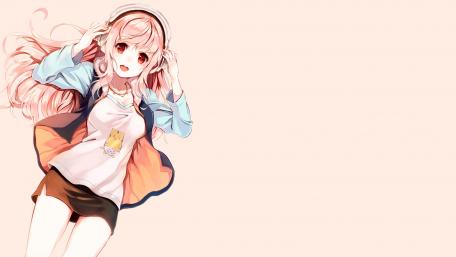 Elegant Anime Girl with Flowing Hair wallpaper