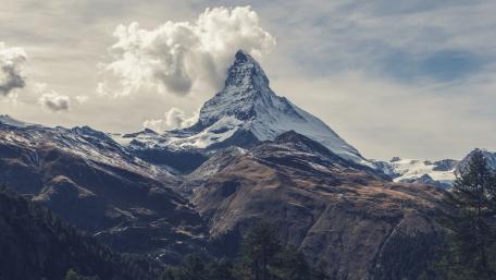 Matterhorn peak in a cloud wallpaper