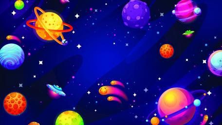Colorful planets wallpaper