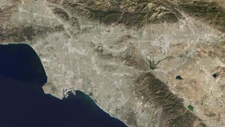 Satellite Image of Los Angeles wallpaper
