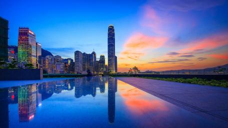 Hong Kong reflection wallpaper