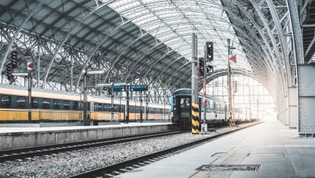 Old train station in Prague wallpaper