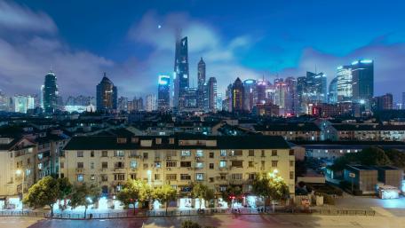 Shanghai skyline wallpaper