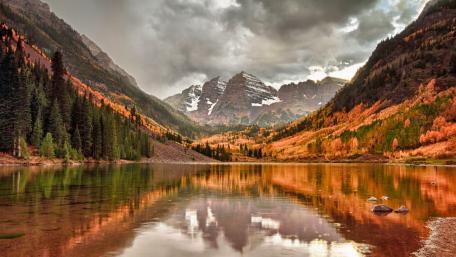 The Maroon Bells and The Crater lake wallpaper