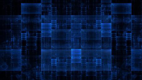 Geometric Blue and Black Maze wallpaper