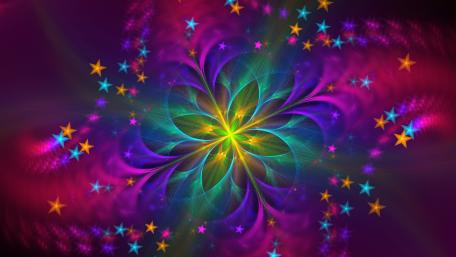 Glowing flower wallpaper