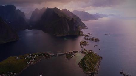 Lofoten from above wallpaper