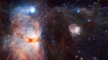 The Flame Nebula & the Horsehead Nebula wallpaper