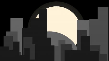 Material design night city wallpaper