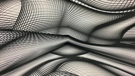 Monochrome 3D grid wallpaper