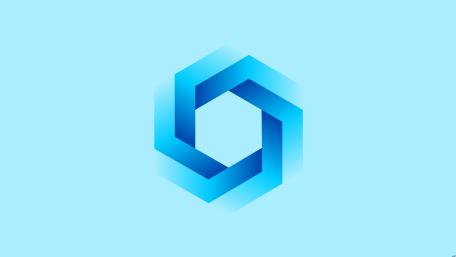 Blue hexagon material design wallpaper