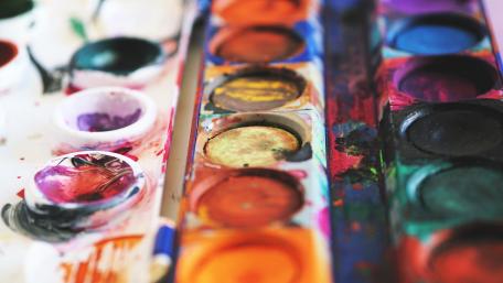 Watercolor color palette wallpaper