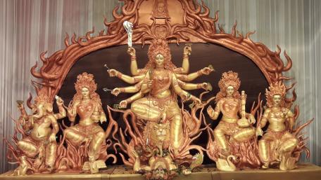 Vibrant Celebration of Divine Energy wallpaper