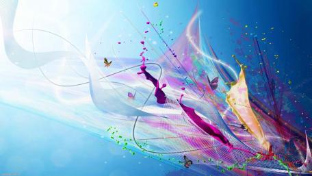 Abstract Blue Digital Splendor wallpaper