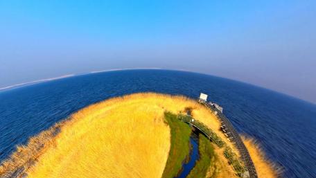 Fisheye landscape wallpaper