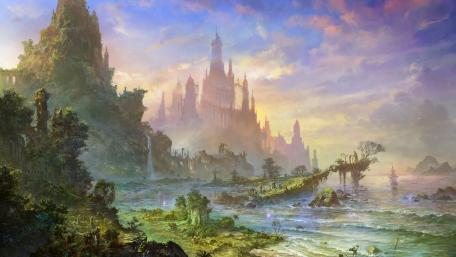Fantasy castle wallpaper