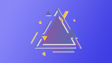 Blue Geometric Triangle Artistry wallpaper