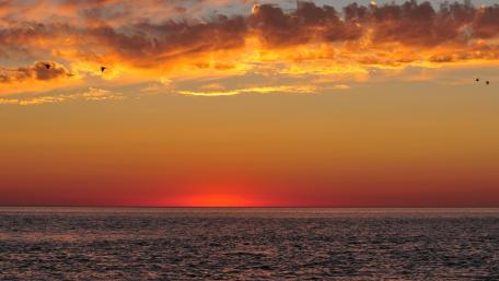 Sundown Over the Ocean wallpaper