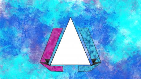 Dynamic Triangle in Blue Shades wallpaper