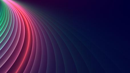 Glowing rainbow bend wallpaper