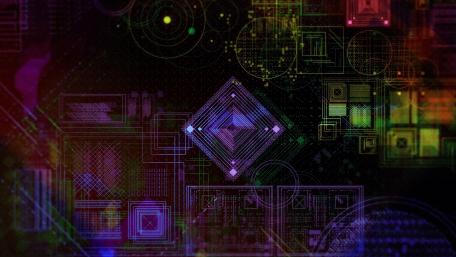 Geometric Digital Spectrum wallpaper