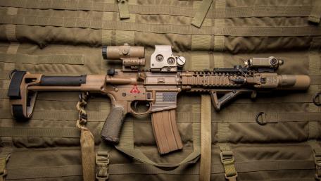 AR-15 style rifle wallpaper