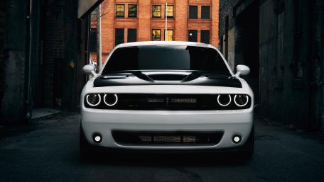 White Dodge Challenger wallpaper