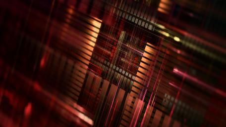 Glowing red abstract pattern wallpaper
