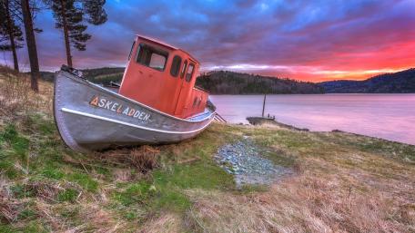 Sunset Serenity on the Shoreline wallpaper
