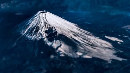 Volcano aerial view wallpaper