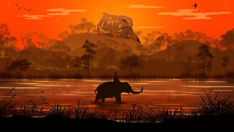 Elephant ride in Sigiriya wallpaper