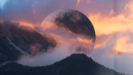 Giant moon wallpaper