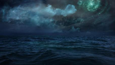 ocean and space wallpaper