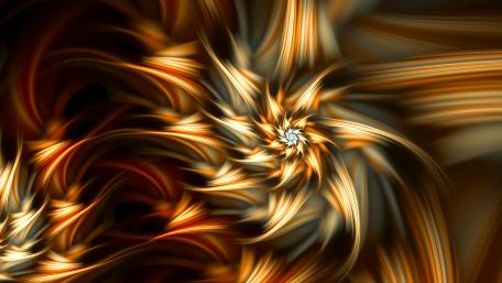 Glowing fractal art wallpaper