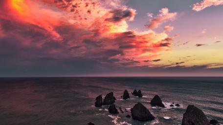 View from Nugget Point (New Zealand) wallpaper