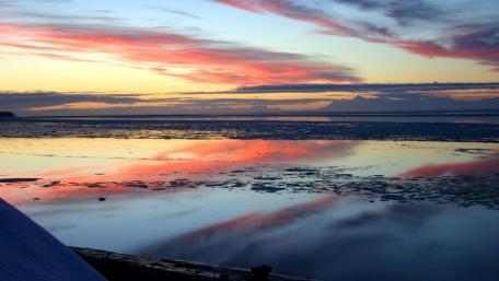 Winter Sunset at Point Woronzof - Cecilia Blignaut wallpaper